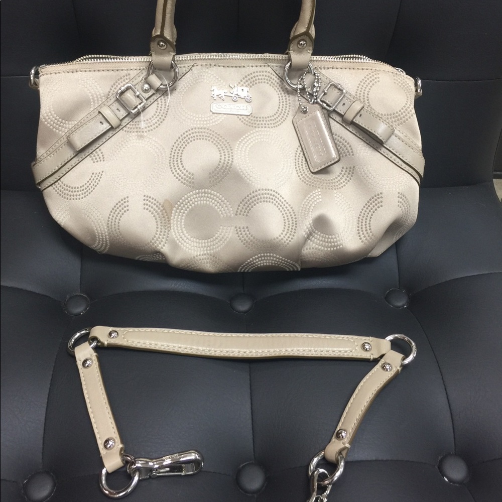 Coach Madison Dot Op Art Sophia Satchel Purse